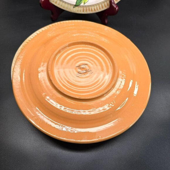 Pottery Barn Plates Solstice Sunflower Handcrafted Set Of 2 9.25" Ceramic DH1331 - Picture 4 of 6